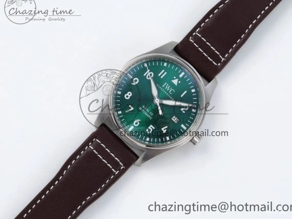MIROTIME 0511 ZipUp Pilot Mark XX BLSF 1:1 Best Edition Green Dial on Brown Leather Strap MIYOTA 7019